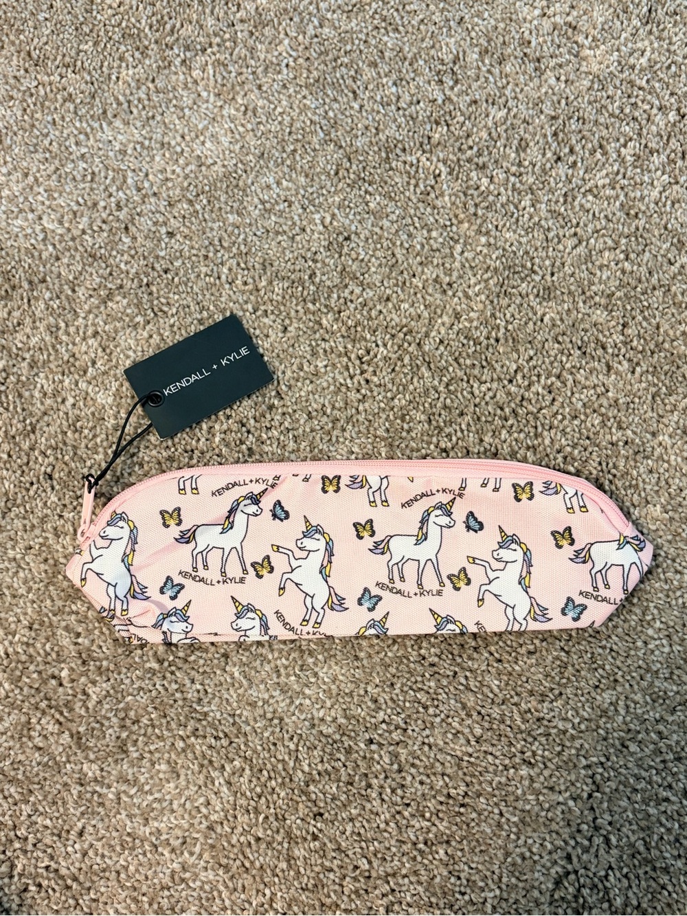 🇺🇸 Kendall & Kylie Pink Unicorn & Butterfly Mini Makeup Pouch BNWT
